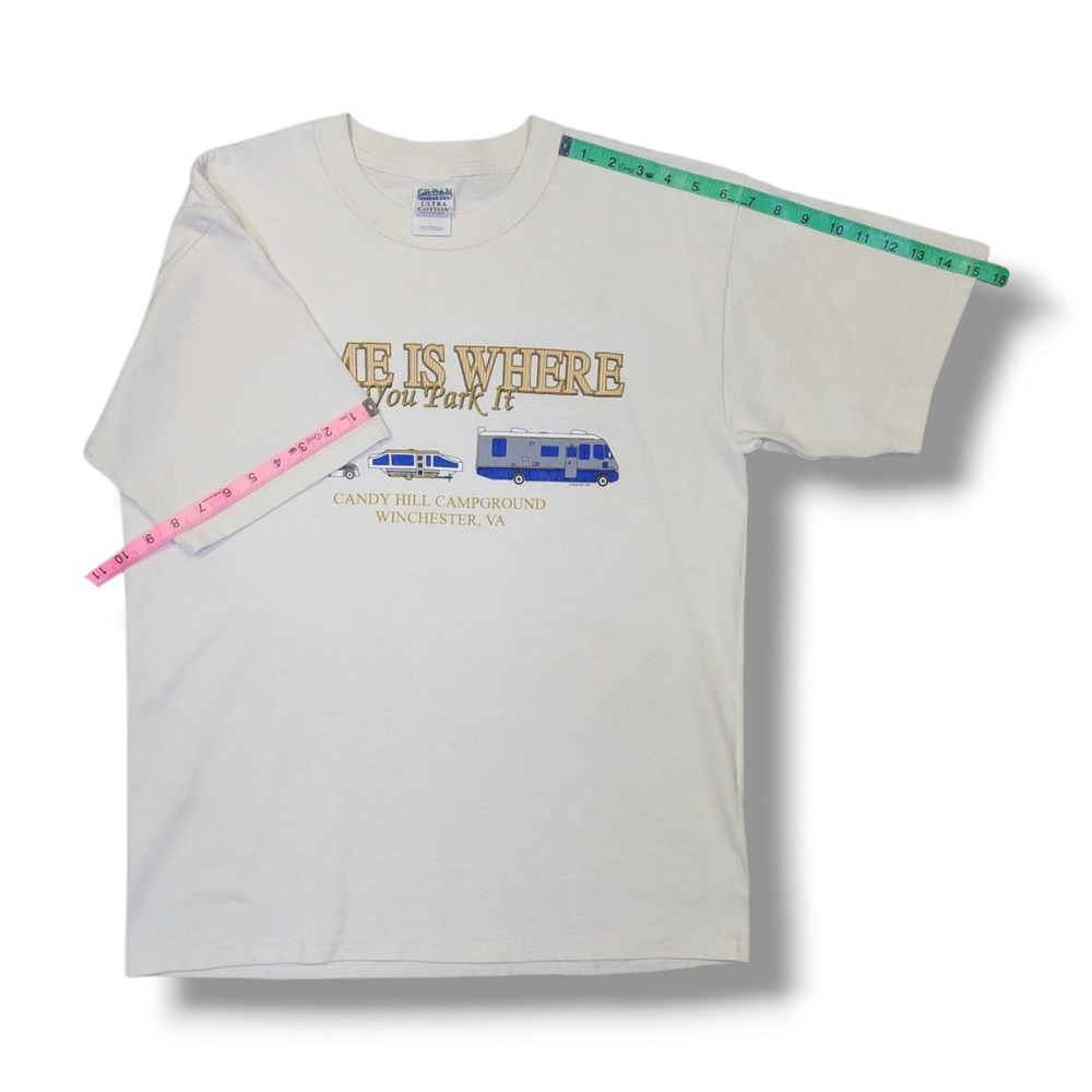 VTG Candy Hill Campground Winchester, VA Home Is Where You Park‎ It T-Shirt L - Picture 5 of 13